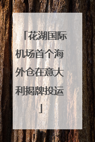 花湖国际机场首个海外仓在意大利揭牌投运