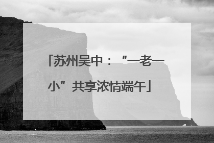 苏州吴中：“一老一小”共享浓情端午