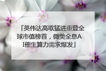 英伟达高歌猛进重登全球市值榜首，微美全息AI催生算力需求爆发