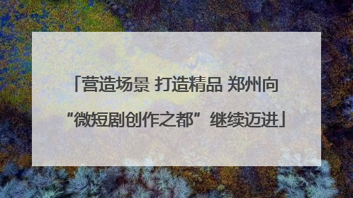 营造场景 打造精品 郑州向“微短剧创作之都”继续迈进