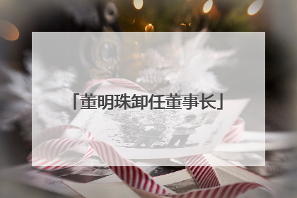 董明珠卸任董事长