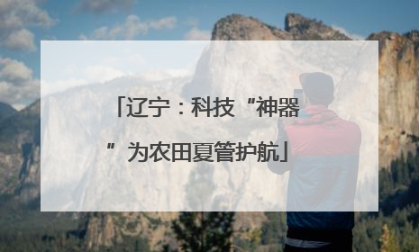 辽宁：科技“神器”为农田夏管护航