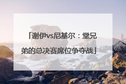 谢伊vs尼基尔：堂兄弟的总决赛席位争夺战