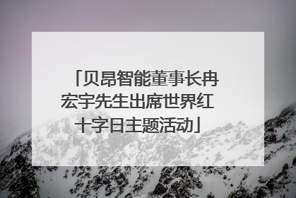 贝昂智能董事长冉宏宇先生出席世界红十字日主题活动