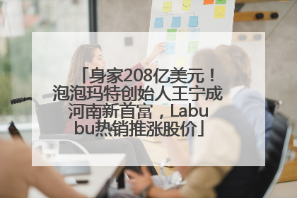 身家208亿美元！泡泡玛特创始人王宁成河南新首富，Labubu热销推涨股价