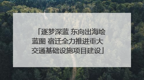 逐梦深蓝 东向出海绘蓝图 宿迁全力推进重大交通基础设施项目建设