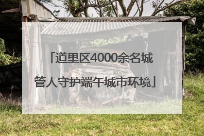 道里区4000余名城管人守护端午城市环境