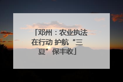 邓州：农业执法在行动 护航“三夏”保丰收