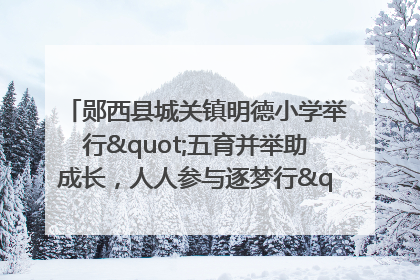 郧西县城关镇明德小学举行"五育并举助成长，人人参与逐梦行"庆六一活动