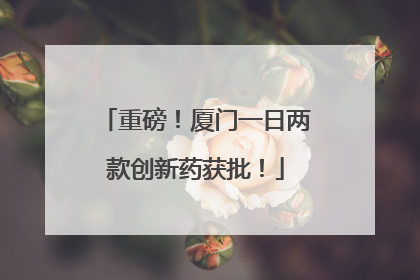 重磅！厦门一日两款创新药获批！