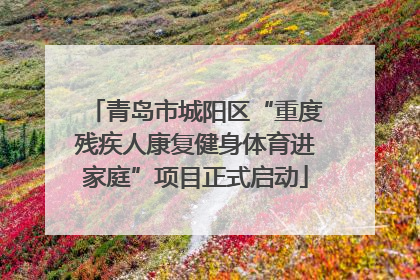 青岛市城阳区“重度残疾人康复健身体育进家庭”项目正式启动
