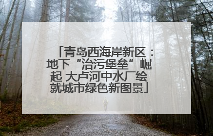 青岛西海岸新区：地下“治污堡垒”崛起 大卢河中水厂绘就城市绿色新图景