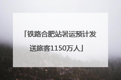 铁路合肥站暑运预计发送旅客1150万人