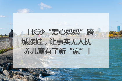 长沙“爱心妈妈”跨城接娃，让事实无人抚养儿童有了新“家”