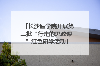 长沙医学院开展第二批“行走的思政课”红色研学活动