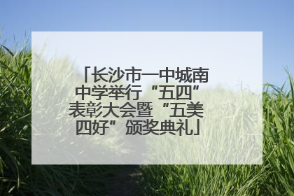 长沙市一中城南中学举行“五四”表彰大会暨“五美四好”颁奖典礼