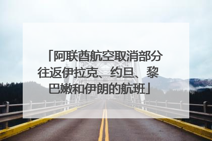 阿联酋航空取消部分往返伊拉克、约旦、黎巴嫩和伊朗的航班