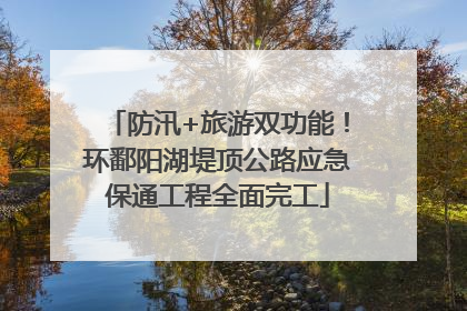 防汛+旅游双功能！环鄱阳湖堤顶公路应急保通工程全面完工
