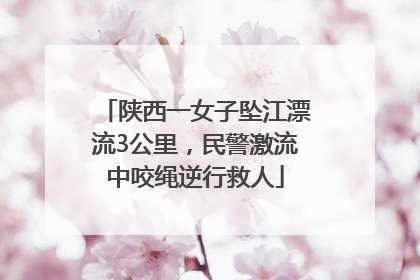 陕西一女子坠江漂流3公里，民警激流中咬绳逆行救人
