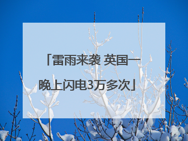 雷雨来袭 英国一晚上闪电3万多次
