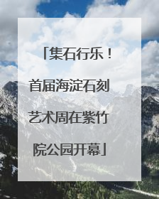 集石行乐！首届海淀石刻艺术周在紫竹院公园开幕