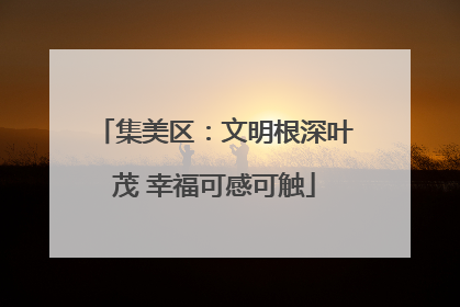 集美区：文明根深叶茂 幸福可感可触