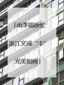 雨季插秧忙 浙江文成“丰”光美如画
