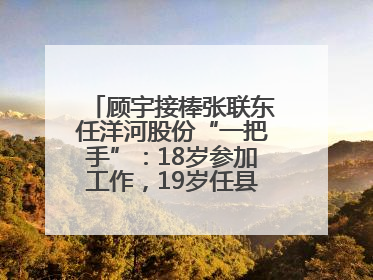 顾宇接棒张联东任洋河股份“一把手”：18岁参加工作，19岁任县委秘书