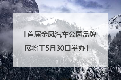 首届金凤汽车公园品牌展将于5月30日举办