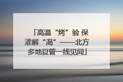 高温“烤”验 保灌解“渴”——北方多地夏管一线见闻