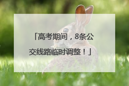 高考期间，8条公交线路临时调整！