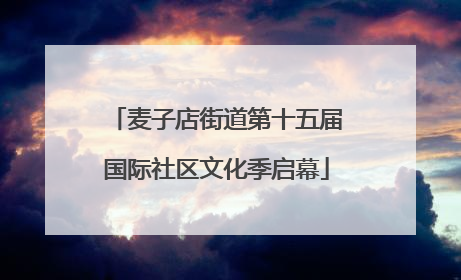 麦子店街道第十五届国际社区文化季启幕
