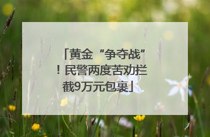 黄金“争夺战”！民警两度苦劝拦截9万元包裹