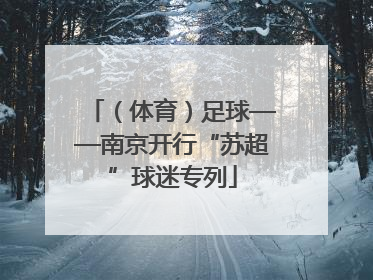 （体育）足球——南京开行“苏超”球迷专列