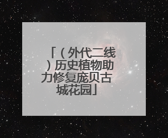 （外代二线）历史植物助力修复庞贝古城花园