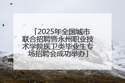 2025年全国城市联合招聘暨永州职业技术学院医卫类毕业生专场招聘会成功举办