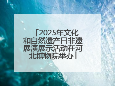 2025年文化和自然遗产日非遗展演展示活动在河北博物院举办