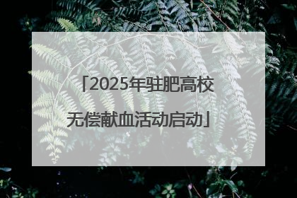 2025年驻肥高校无偿献血活动启动