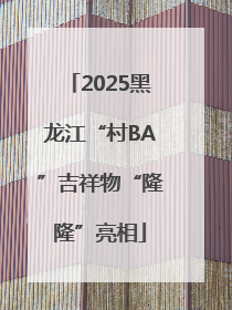 2025黑龙江“村BA”吉祥物“隆隆”亮相