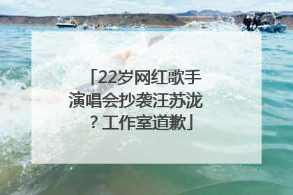 22岁网红歌手演唱会抄袭汪苏泷？工作室道歉