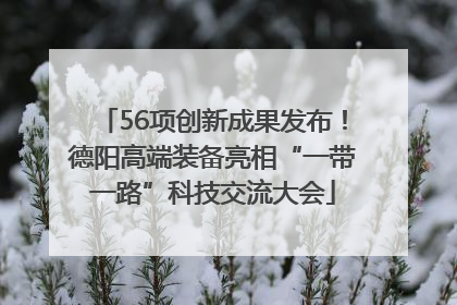 56项创新成果发布！德阳高端装备亮相“一带一路”科技交流大会